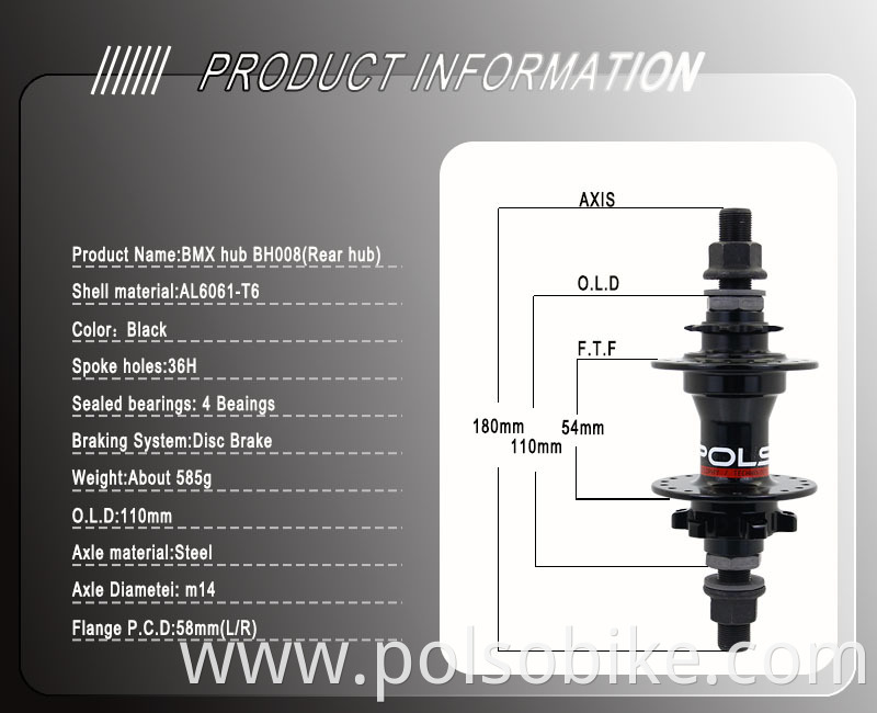 Disc BMX HUB 36H